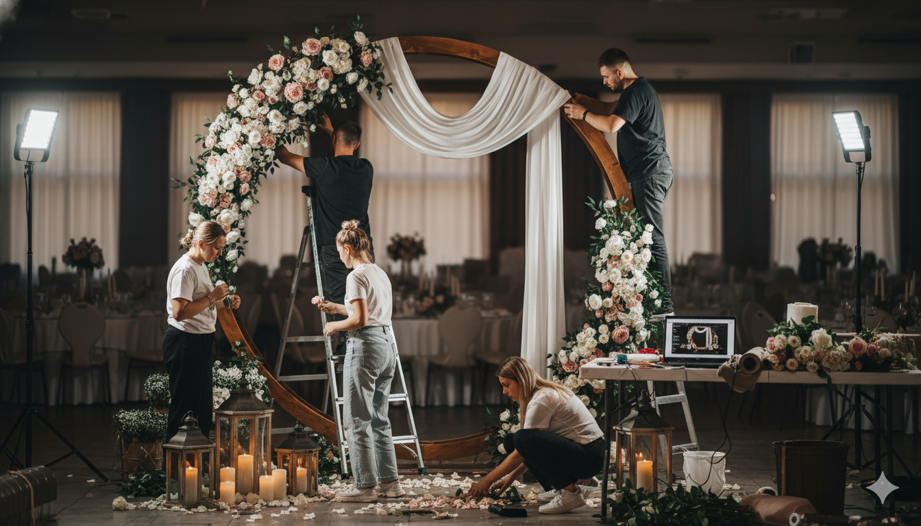 Photo zone construction in progress